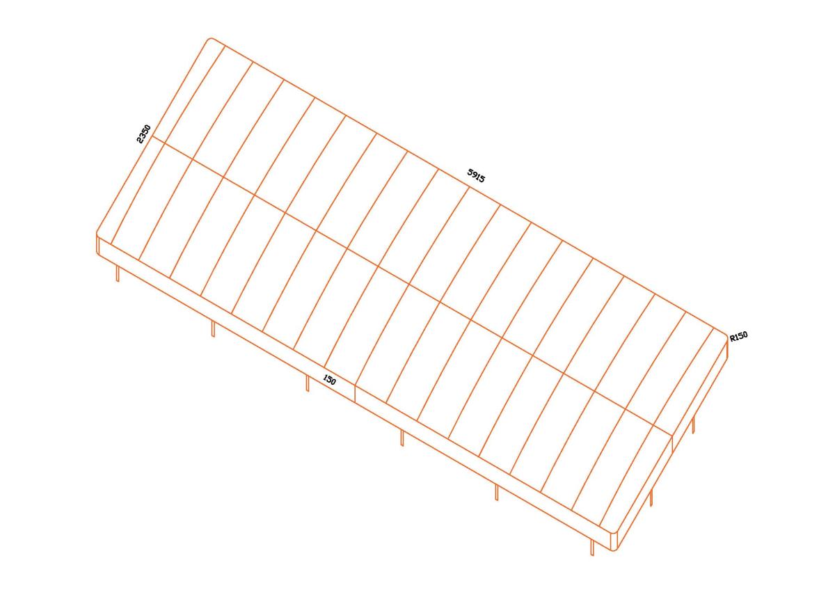 Couverture Roll-Up pour spa de nage 591,50 x 235 x R15 cm
