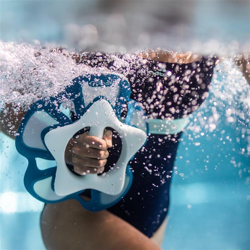 Paire d'haltères aquatiques, Pullpush Flowers, bleu