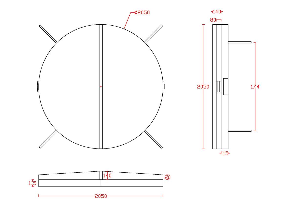 Couverture pour spa rond diamètre 205 cm, grise