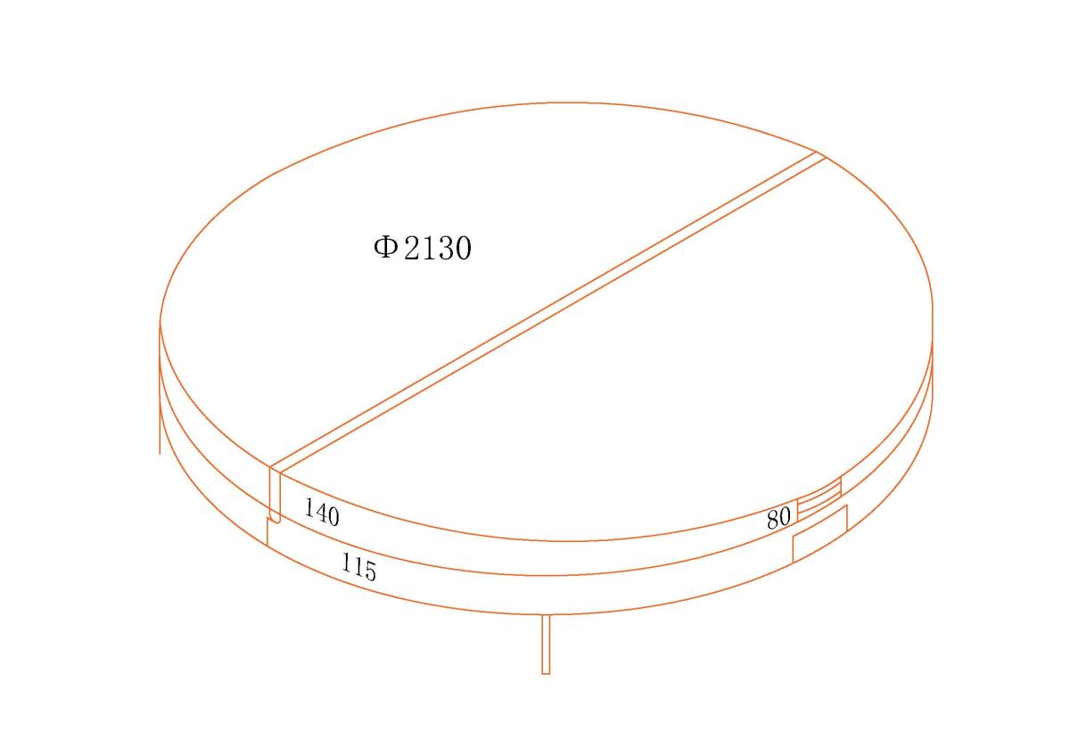 Couverture pour spa rond diamètre 213 cm, grise