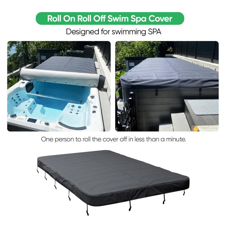 Couverture Roll-Up pour spa de nage 591,50 x 235 x R15 cm