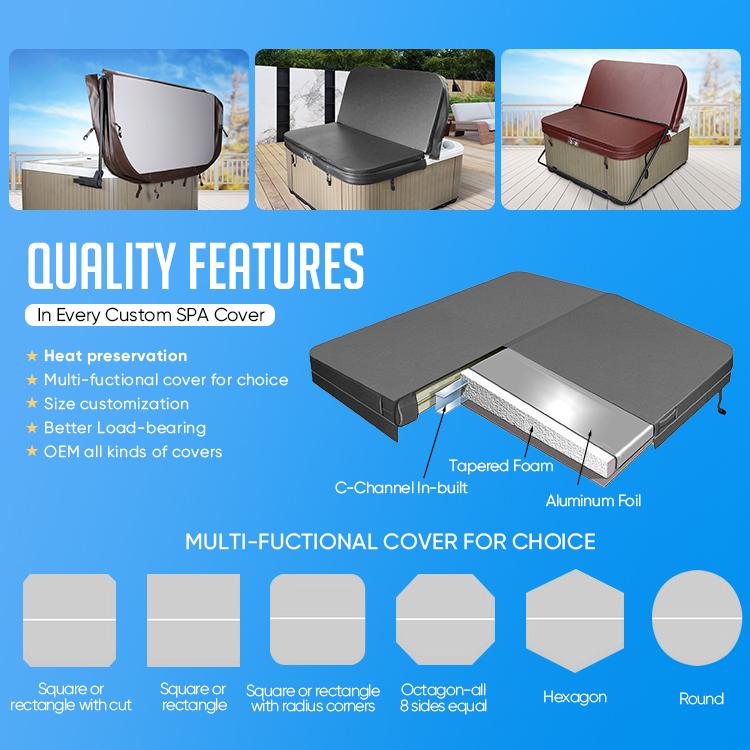Couverture pour spa Tampa/Odyssey 207 x 207 x 30,50 cm, black weathershield