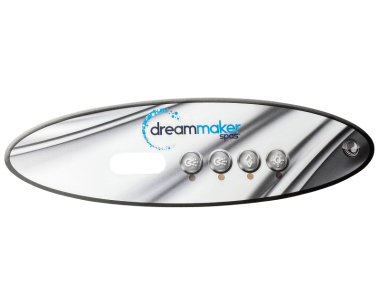 Produit Autocollant clavier de commande VL260 Dreammaker Spas, 4 boutons Image