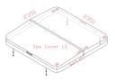 Vignette - Couverture pour spa 235 x 235 x R22,86 cm, grise
