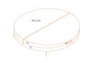 Vignette - Couverture pour spa rond diamètre 213 cm, grise