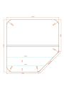 Vignette - Couverture pour spa 193 x 193 x R22.86 cm (pan coupé), grise