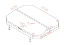 Vignette - Couverture pour spa V65L 213 x 165 cm, pans coupés, grise
