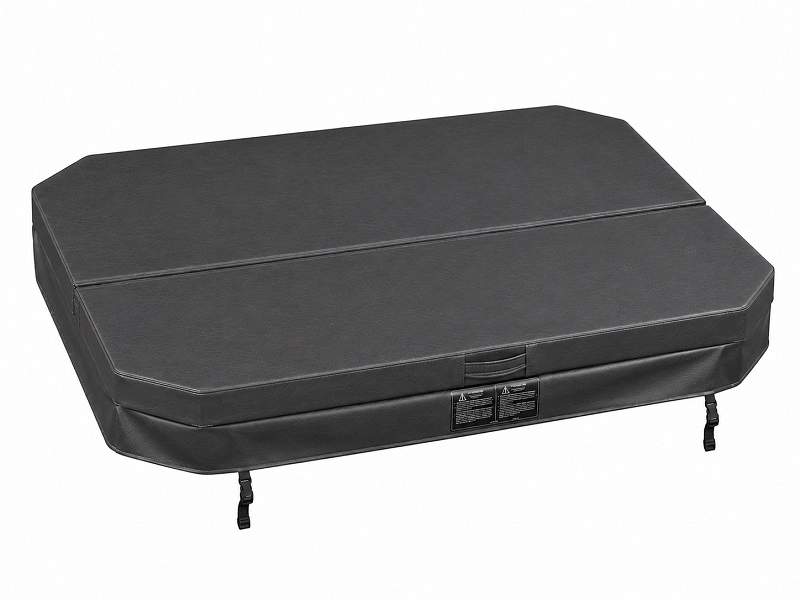 Couverture pour spa V65L 213 x 165 cm, pans coupés, grise